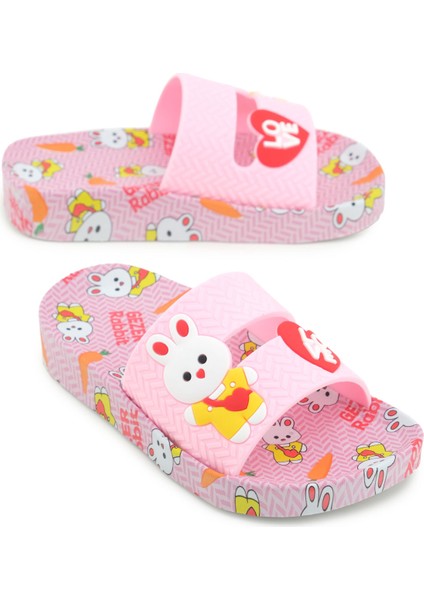Rabbit Kız Çocuk Yazlık Airblow Islak Zemine Uygun Rahat Taban Ev Banyo Havuz Plaj Günlük Terlik