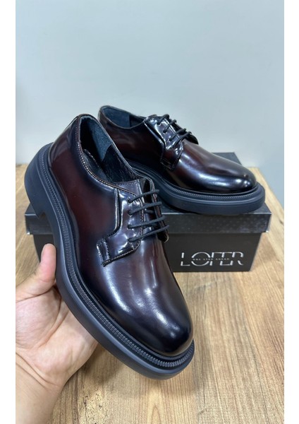 LFR-F108 Acma Merdane Ayakkabı Bordo