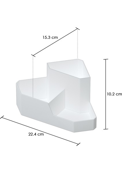 Makyaj Organizer Düzenleyici Fırçalık 3lü Set Beyaz fırsatları