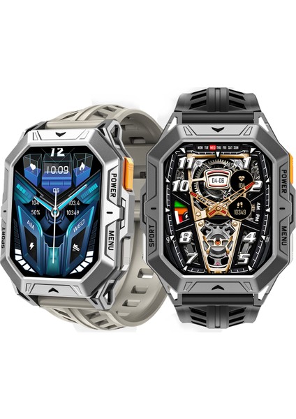 Tecno Camon Uyumlu Su Geçirmez Akıllı Saat Tank Modeli 100 Gün Şarj indirimleri