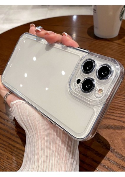Iphone 12 Pro Max Kılıf Lüks Şeffaf Kalın Silikon Kamera Koruma Yumuşak Kılıf