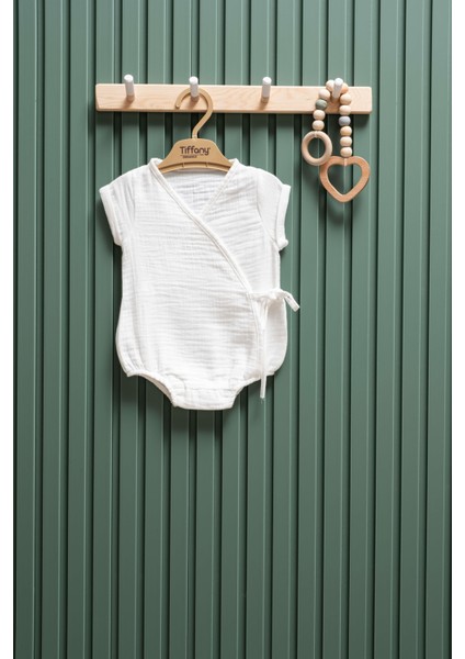 Unisex Müslin Kruvaze Badi – 0-12 Ay | %100 Pamuk