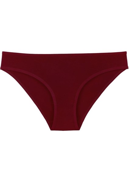 Kadın Düz Renkler Pamuklu 5'li Slip Külot - Set KTS3039