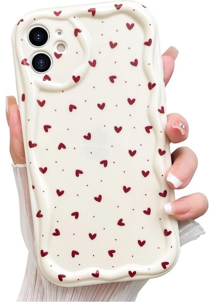 Iphone 11 Uyumlu Kılıf Kırmızı Aşk Kalp Şık Darbelere Karşı Dayanıklı Yumuşak Silikon Kapak Krem fiyatları