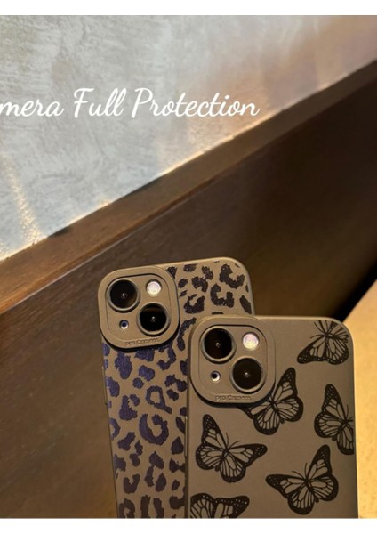 Iphone 15 Uyumlu Kılıf Mat Siyah Kelebek Desenli Darbelere Dayanıklı Yumuşak Kamera Korumalı Kapak fiyatları