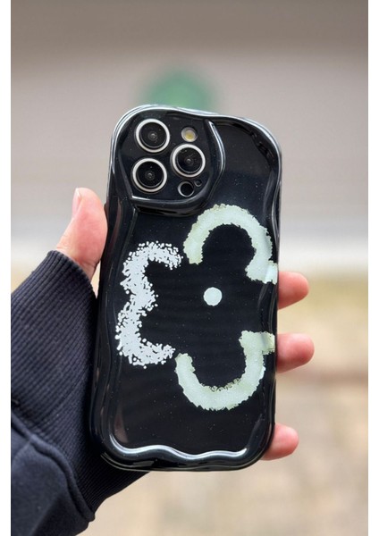 Iphone 16 Pro Uyumlu Kılıf New Flower Desenli Darbelere Dayanıklı Yumuşak Silikon Kapak Siyah fiyatları