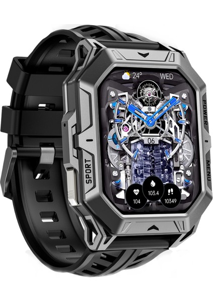 General Mobile Gm 20 Uyumlu Su Geçirmez Akıllı Saat Tank Modeli 100 Gün Şarj