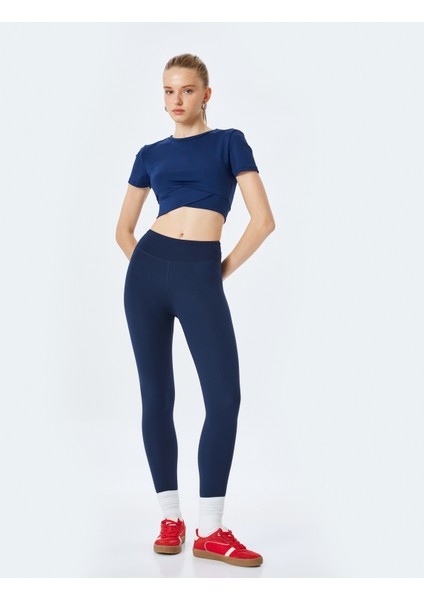 Yeni Sezon Yüksek Bel Dikiş Detaylı Skinny Fit Spor Tayt fiyatları