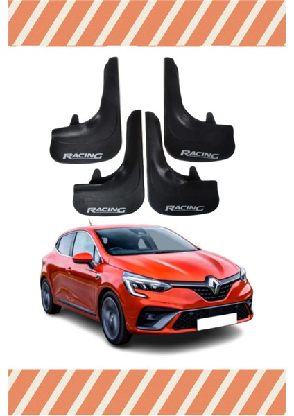 Renault Clio 5 Hb 2019-2021 Racing Yazılı 4’lü Tozluk Çamurluk Paçalık