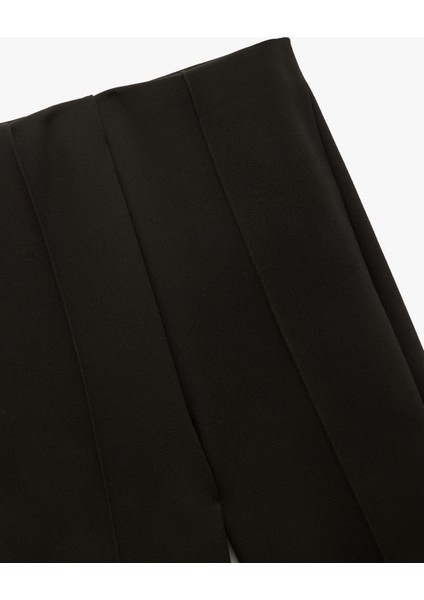 Yeni Sezon Slim Fit Nervürlü Ispanyol Paça Pantolon