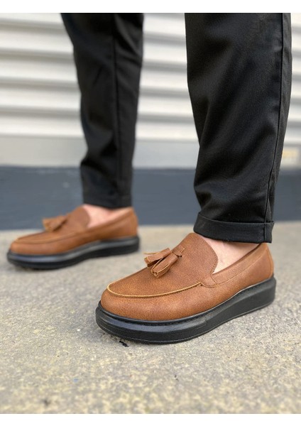 Blaze Bağcıksız Püsküllü Cilt Erkek Günlük Spor Klasik Ayakkabı Cst - Taba fiyatları