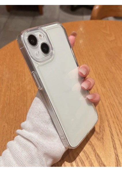 Iphone 15 Plus Kılıf Lüks Şeffaf Kalın Silikon Kamera Koruma Yumuşak Kapak