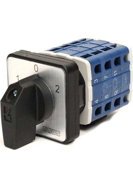 PSA016KD434S 16A Kutup Değiştirici 4 Kutup (1-0-2) 60° 48X48 Pako Şalter