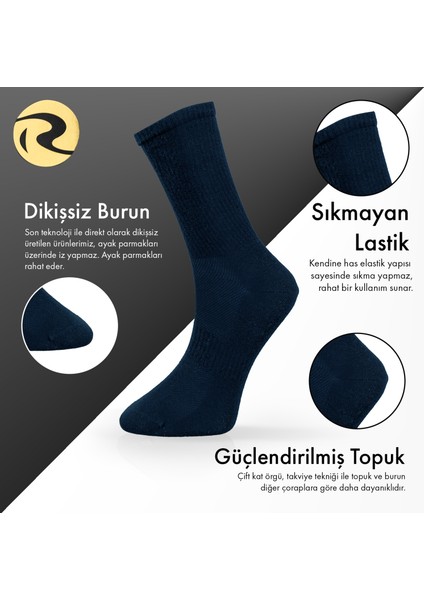 Pamuklu Erkek Düz Tenis Çorap Premium 3'lü fiyatları
