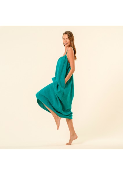 Tavas Askılı Elbise - Yeşil modelleri