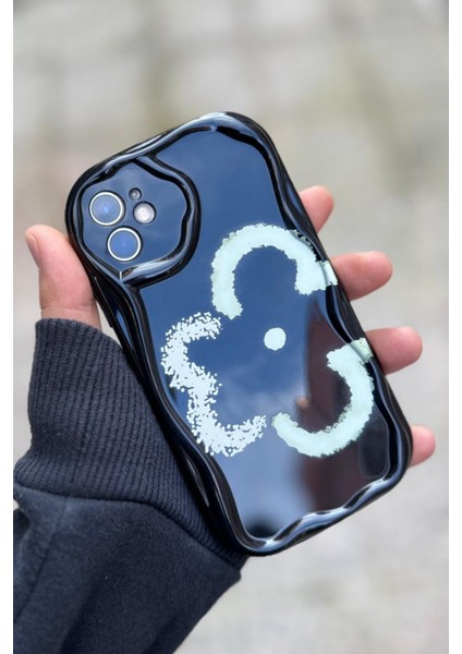 Iphone 12 Uyumlu Kılıf New Flower Desenli Darbelere Karşı Dayanıklı Yumuşak Silikon Kapak Siyah fiyatları