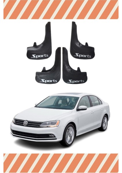 Volkswagen Jetta Sports Yazılı 4’lü Tozluk Çamurluk Paçalık Şık ve Dayanıklı Koruma