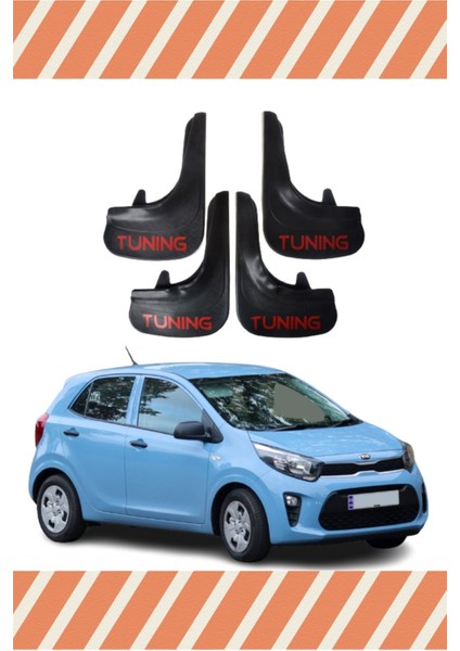 Kia Picanto Tuning Yazılı 4’lü Tozluk Çamurluk Paçalık Uyumlu Model