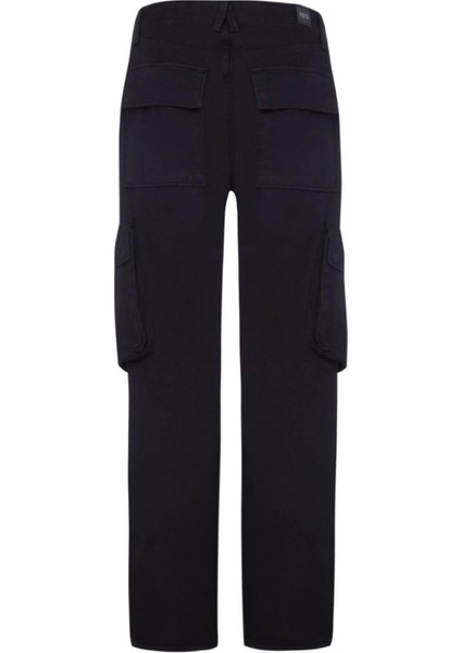 LAURA Cargo Fit Siyah Utility Kadın Jean Pantolon