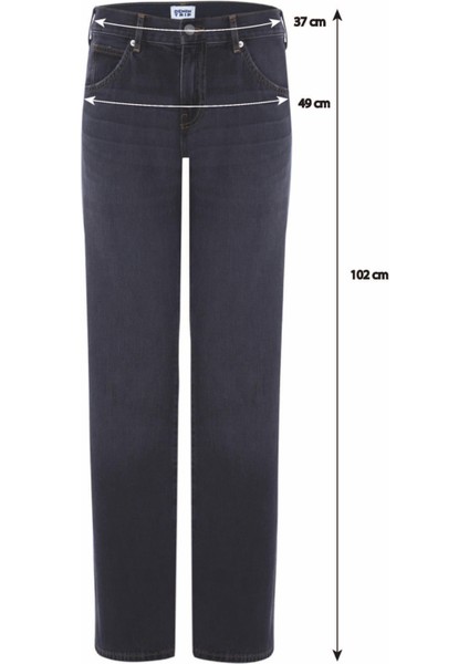 LILY Bootcut Fit Yüksek Bel Antrasit Kadın Jean Pantolon