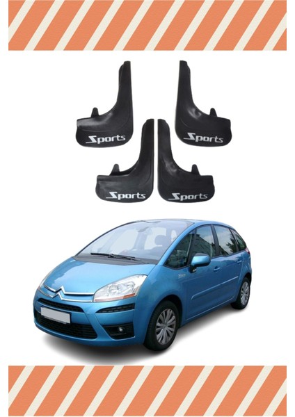 Citroen C4 2004-2011 Sports Yazılı 4’lü Tozluk Çamurluk Paçalık