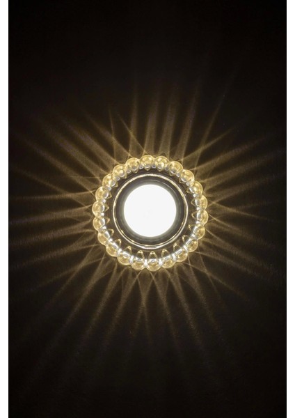 Noas YL65 1667 Geras LED Çerçeveli 4000K Kristal Cam Spot Kasa - Priz ve Anahtar Için Uyumlu Çe indirimleri