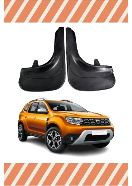 Dacia Duster 2017 ve Sonrası Racing Kırmızı Yazılı 2’li Tozluk Çamurluk Paçalık