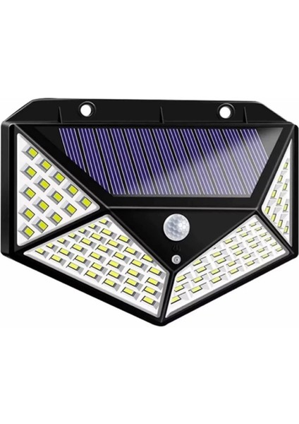 Solar Hareket Sensörlü Duvar Lambası 100 LED
