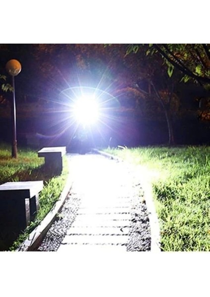 Solar Enerjili USB Ile Şarj Edilebilir Ledli Bisiklet Feneri Kornalı ve Su Geçirmez Far