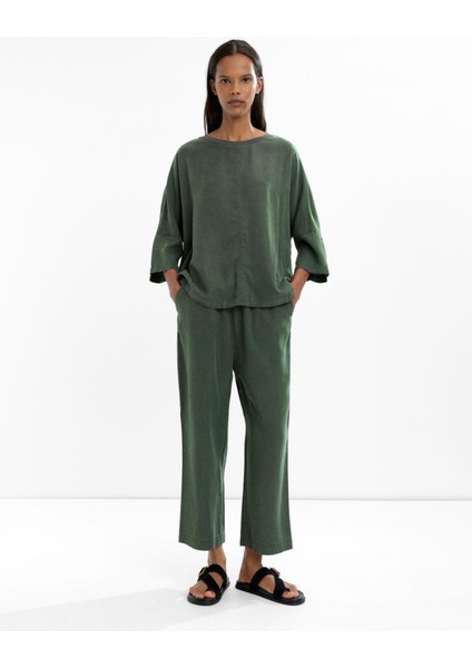 Elastik Belli Bol Kesim Pantolon