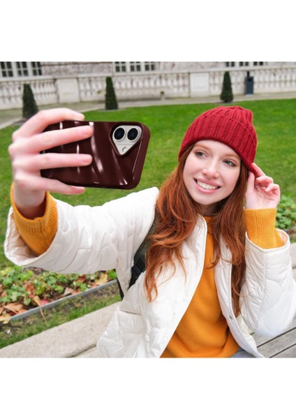 Iphone 16 Uyumlu Kılıf Lüks Parlak Elektroliz Darbelere Karşı Dayanıklı Yumuşak Kapak Bordo fiyatları