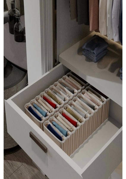 11 Bölmeli Dolap ve Çekmece Içi Düzenleyici Akordiyon Organizer M-00500 (6 Adet) fiyatları