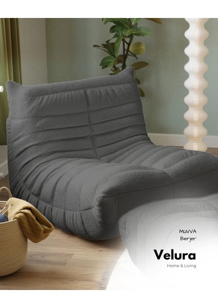 Muvva Berjer & Puflu Pofuduk Relax Koltuk & Armut Tekli Koltuk - Antrasit