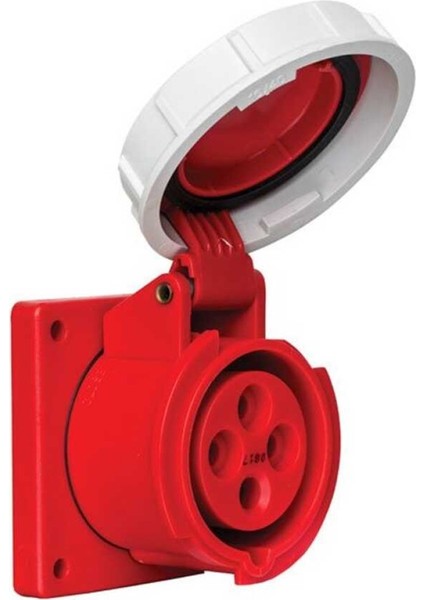 Enerji 406508V 4X16A IP67 Makine Prizi -Düz-Vidalı Bağlantı 380-415 V