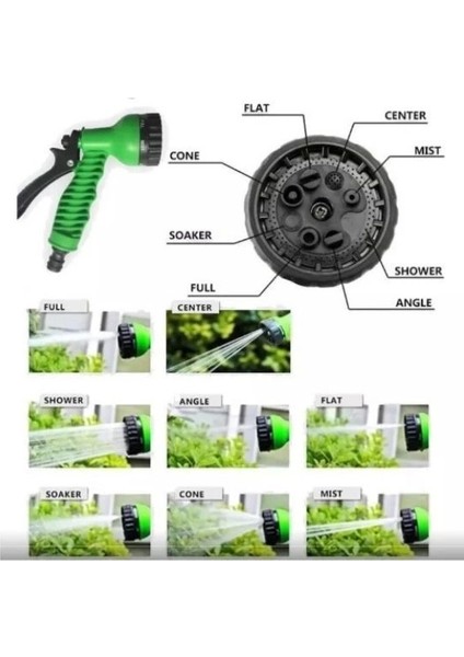 Uzayan Hortum Tabancalı 15 Metre Magic House | Bahçe Sulama Için Expandable Hose