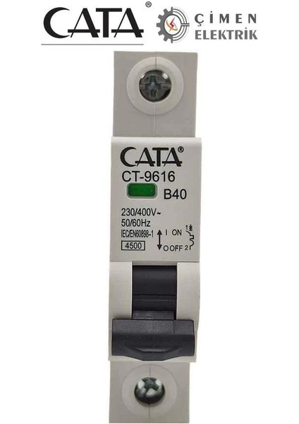 Cata Ct 9616 1X40A 4.5ka B Tipi Otomatik Sigorta