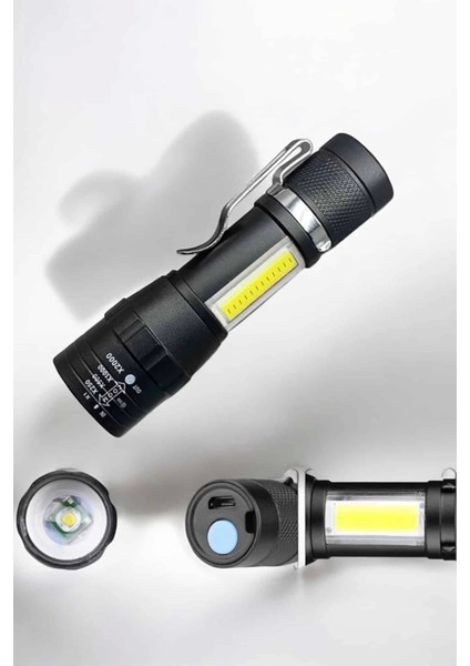 El Feneri LED USB Şarjlı Zoom Mini LED Işık Acil Durum Feneri fiyatları