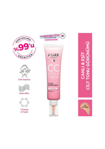 cc Cream SPF50 Pa+++ Natural 30 ml