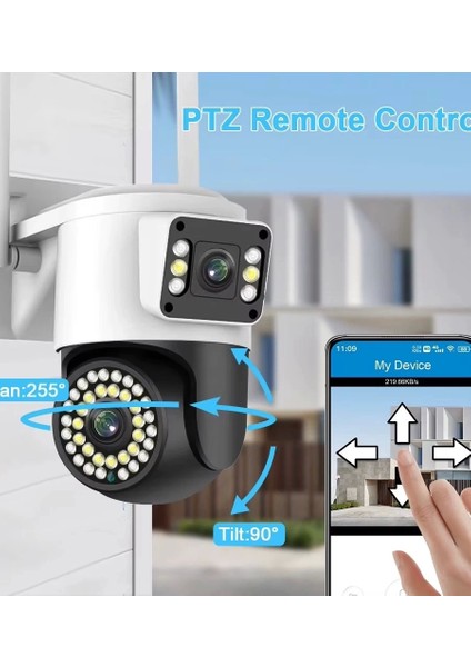 4mp Yoosee Çift Lens Ip Kamera - Wıfı Açık Otomatik Izleme, Su Geçirmez Kablosuz Güvenlik Ev Kamerası, Renkli Gece Görüş