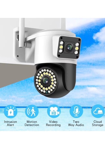 4mp Yoosee Çift Lens Ip Kamera - Wıfı Açık Otomatik Izleme, Su Geçirmez Kablosuz Güvenlik Ev Kamerası, Renkli Gece Görüş