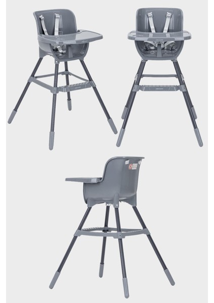 Ergo Mama Sandalyesi Gri 0-3 Yaş İçin Dayanıklı Metal Yapı ve Emniyet Kemeri fırsatları