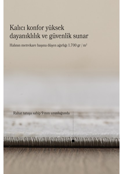 Modern Desenli Polyester Dokuma Halı Salon Halısı Oturma Odası Halısı Mutfak Halısı Kahverengi Halı