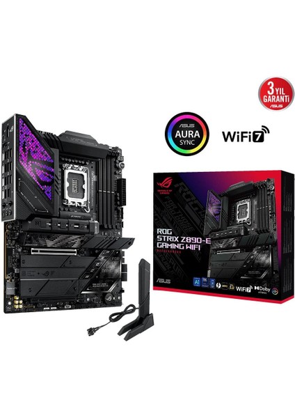 Rog Strıx Z890-E Gamıng Wıfı Ddr5 7xm2 Usb3.2 Rgb Lan Atx