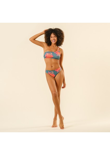 Daphne Tek Omuz Askılı Polyester Bikini Üstü 23X21 cm Yeşil