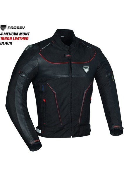 Prosev 18609 Hörgüçlü Kışlık Kısa Mont (Siyah)