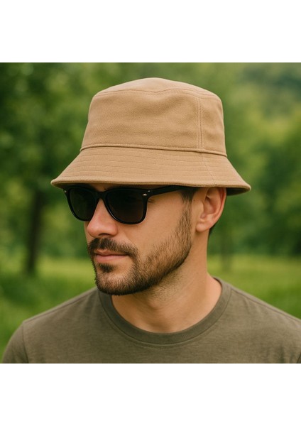 Unisex Bucket Şapka - Pamuk Kumaş Günlük Yazlık Kova Balıkçı Şapka