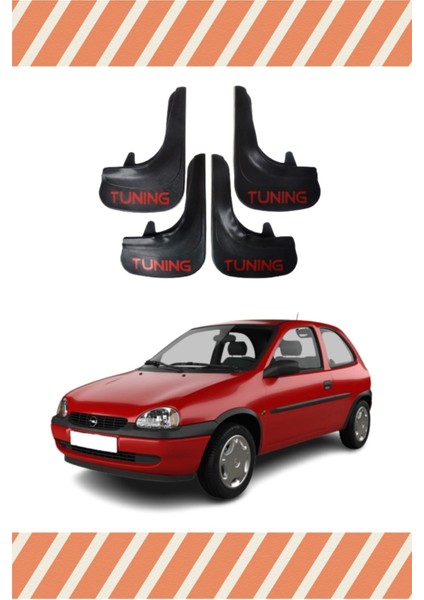 Opel Corsa Tuning Yazılı 4’lü Tozluk Çamurluk Paçalık Şık ve Dayanıklı Malzeme