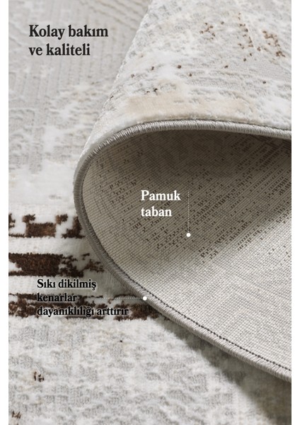 Modern Desenli Polyester Dokuma Halı Salon Halısı Oturma Odası Halısı Mutfak Halısı Kahverengi Halı indirimleri
