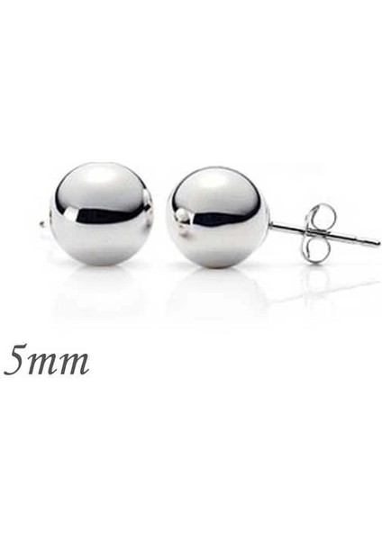 925 Ayar Gümüş Top Küpe - 5 mm (EA1160220) (336336)