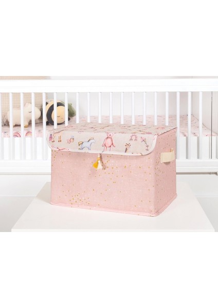 Baby Püsküllü Kapaklı Kutu Düzenleyici Çok Amaçlı Organizer Kutu Maxi Boy (Pembe) 04232 fiyatları